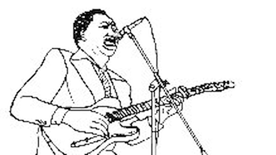 Tegning bluessanger